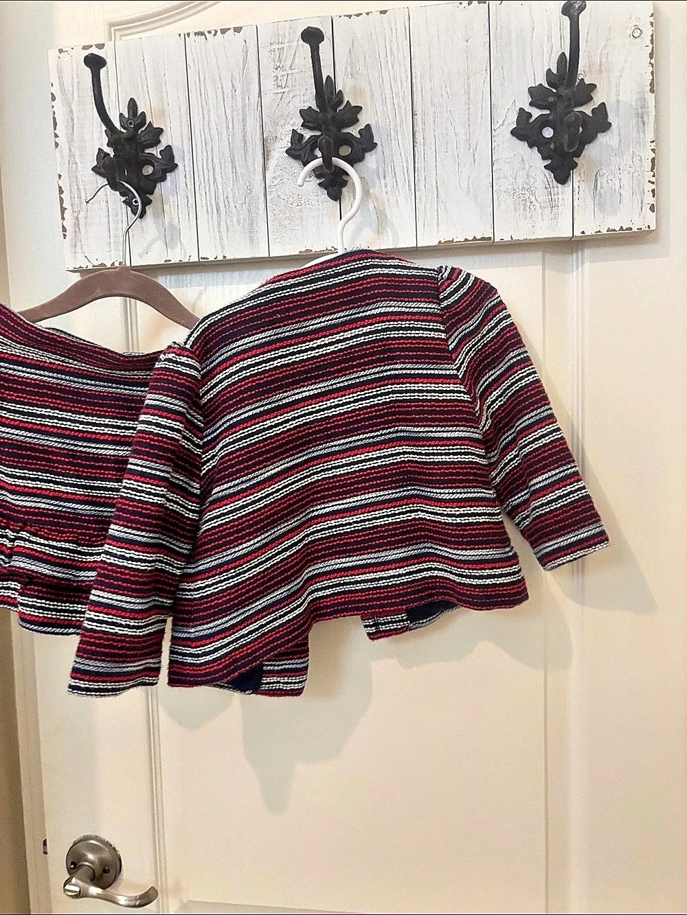 Janie and Jack Girls Size 6 Striped Jacket & Ruffle skirt 6t